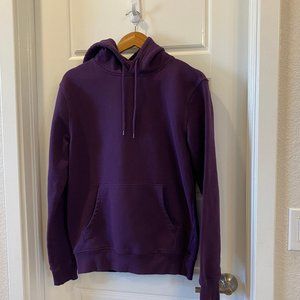 Divided pullover hoodie in purple, size S